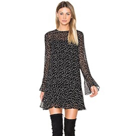 Theory Marah Star Dress in Black & Ivory - Picture 2 of 10